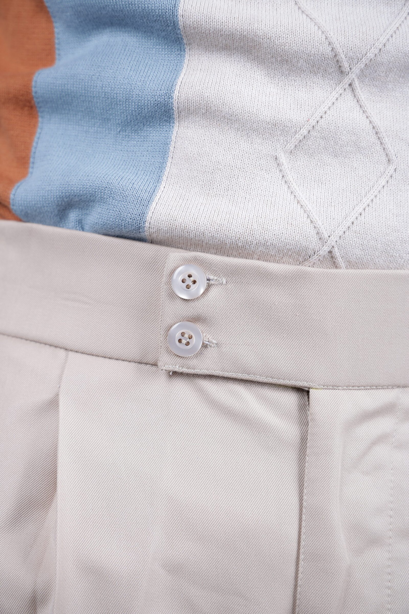 Cream Straight Fit Gurkha Pant - Image 5